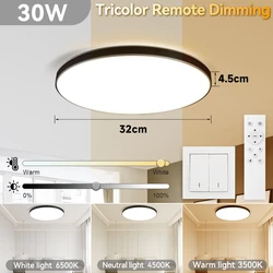Elegant LED Ceiling Light Panel - Modern Indoor Lighting Fixture for Living Room and Kitchen Decor (Cold White)