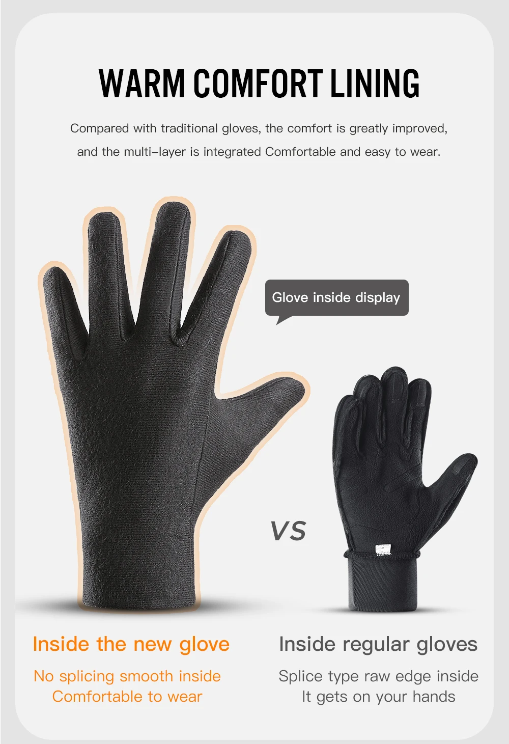 Unisex Warm Fleece Cycling Gloves Touchscreen Compatible Anti-Slip Bicycle Riding Mitts for Men And Women Mountain Hiking