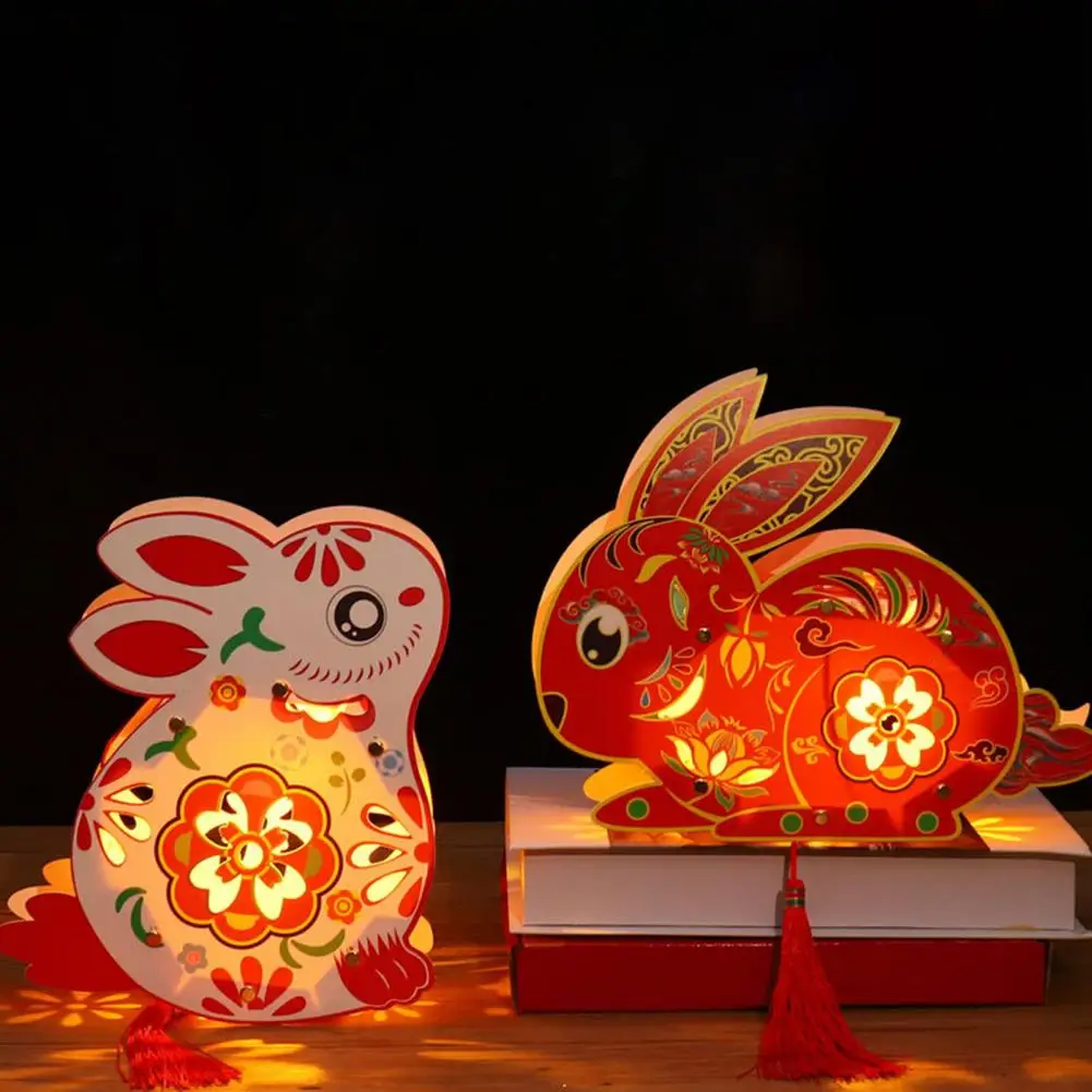 chinese new year rabbit lanterns