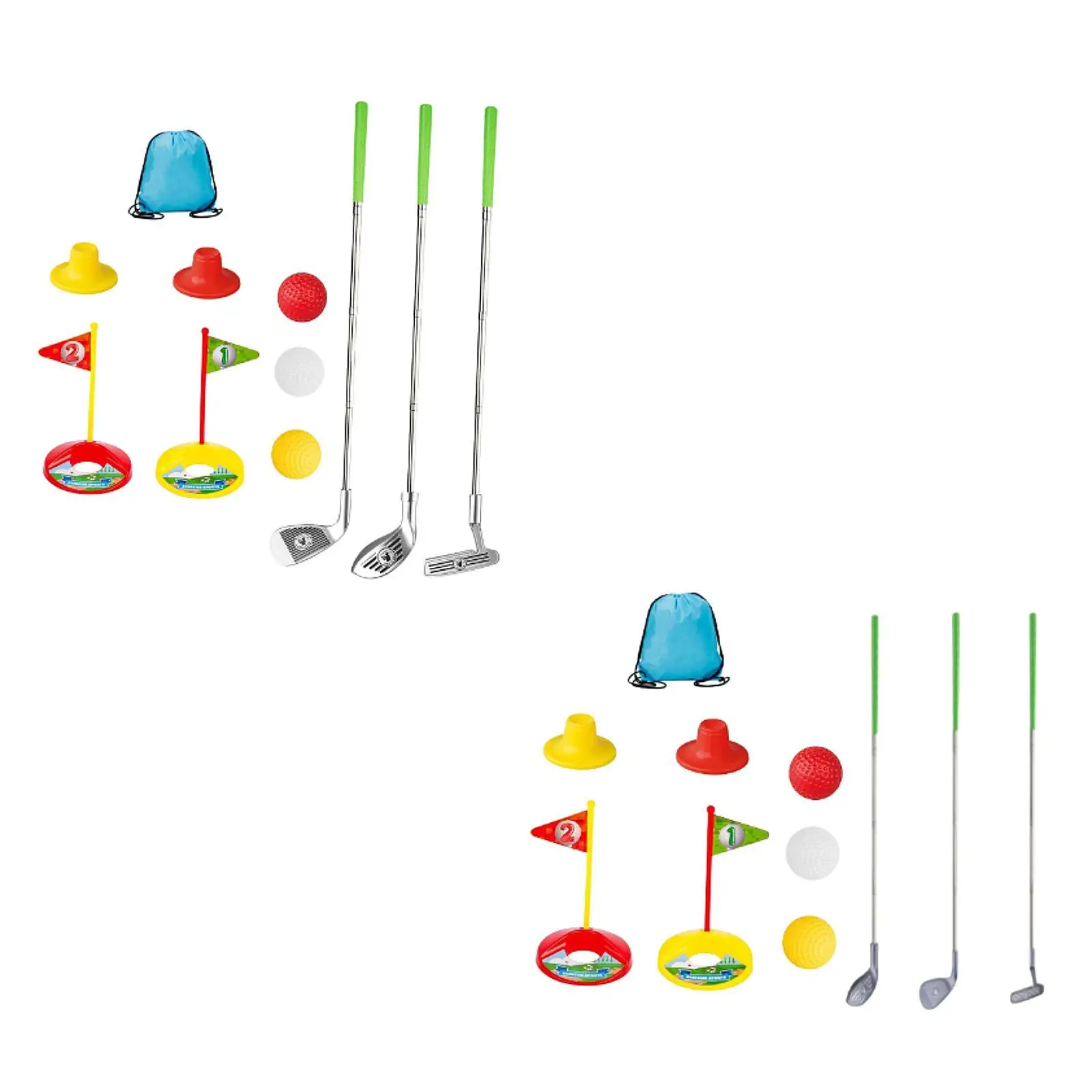 https://ae01.alicdn.com/kf/Sed8501214ff94c5682564cf657ecb3c77.jpg Kids Golf Club Set Mini Golf Game with Multifunctional Club with storage bag