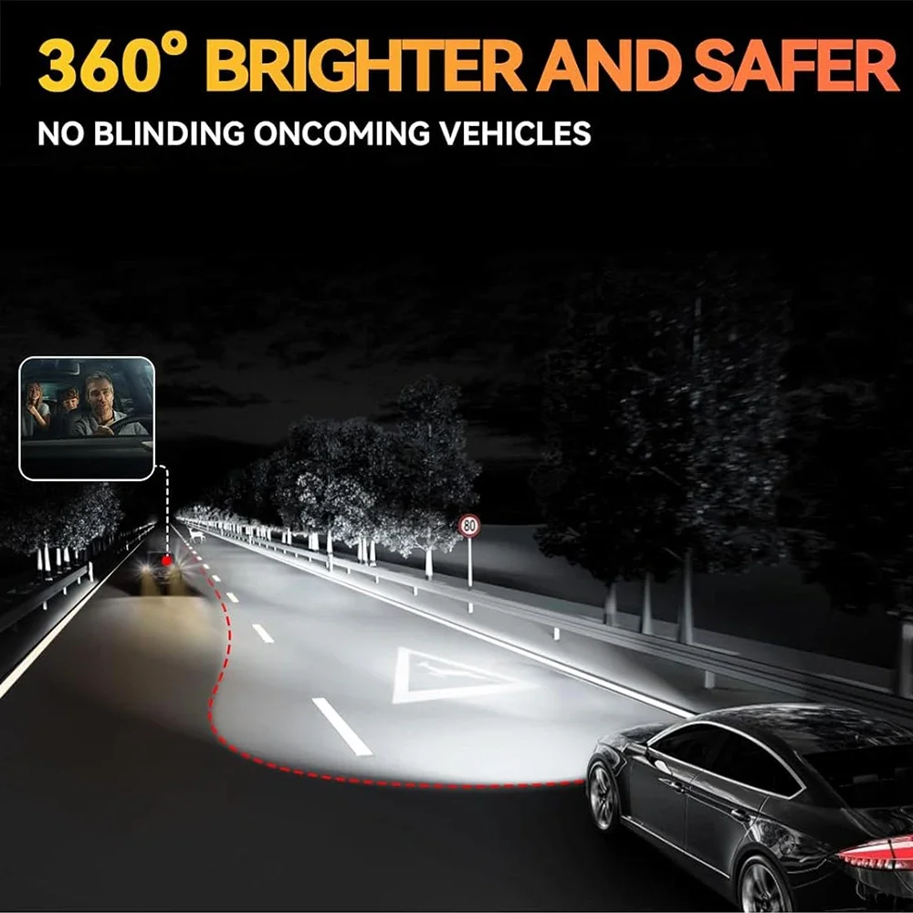 YHKOMS H7 H4 LED Headlight 1600W 2000000LM Led H4 H11 H8 H1 HB3 9005 9006 HB4 H9 CSP 6500K White Canbus Car Light 12V 6000K