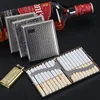 Portable Metal Cigarette Box Case Hold 18pcs Cigarettes Case Box Holder Container Engraved Cigarette Storage Box Case Gift 2
