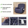 4 Pieces/SET Recliner Cover Stretch Recliner Chair Covers Soft Recliner Slipcovers with Pocket for Kids and Pets 3