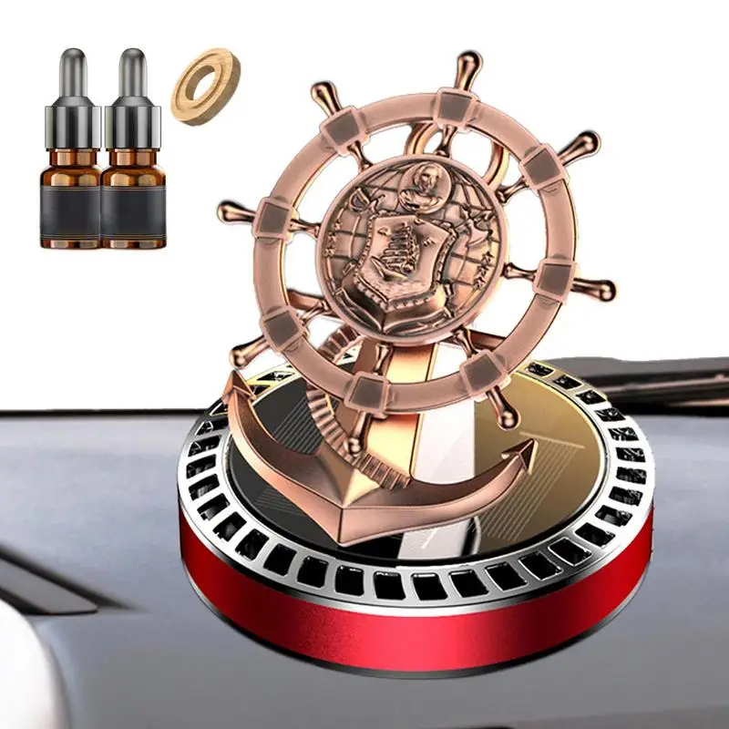 

Освежитель воздуха на солнечной батарее для автомобиля, освежитель воздуха для ароматерапии, креативный вращающийся автоматический диффузор для ароматерапии на солнечной батарее