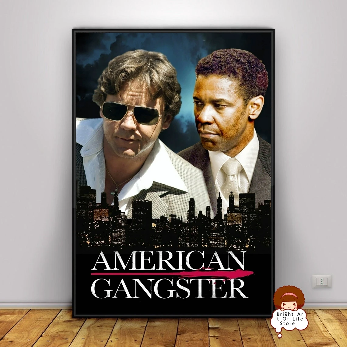 American Gangster Movie Poster Cover Photo Canvas Print Wall Art - Main Image