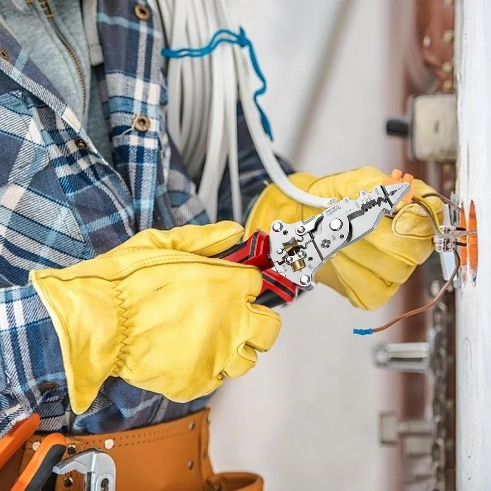 Multifunctional Wire Stripping and Electrical Maintenance Tool with Voltage Tester
