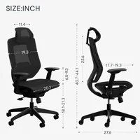 FLEXISPOT Upgraded OC6 500LBS Big and Tall Office Chair Heavy Duty,4D Armrest Mesh Ergonomic Home Office Chair with High Back 2