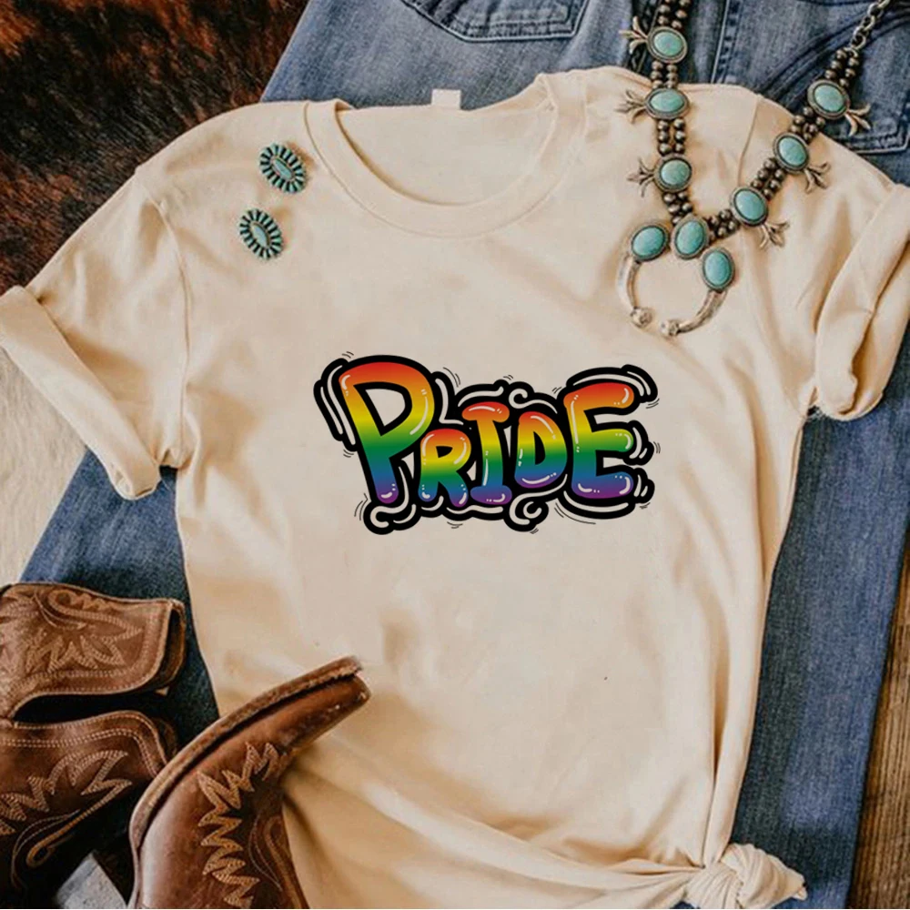 Pride Shirt top women harajuku manga designer Tee female y2k clothes