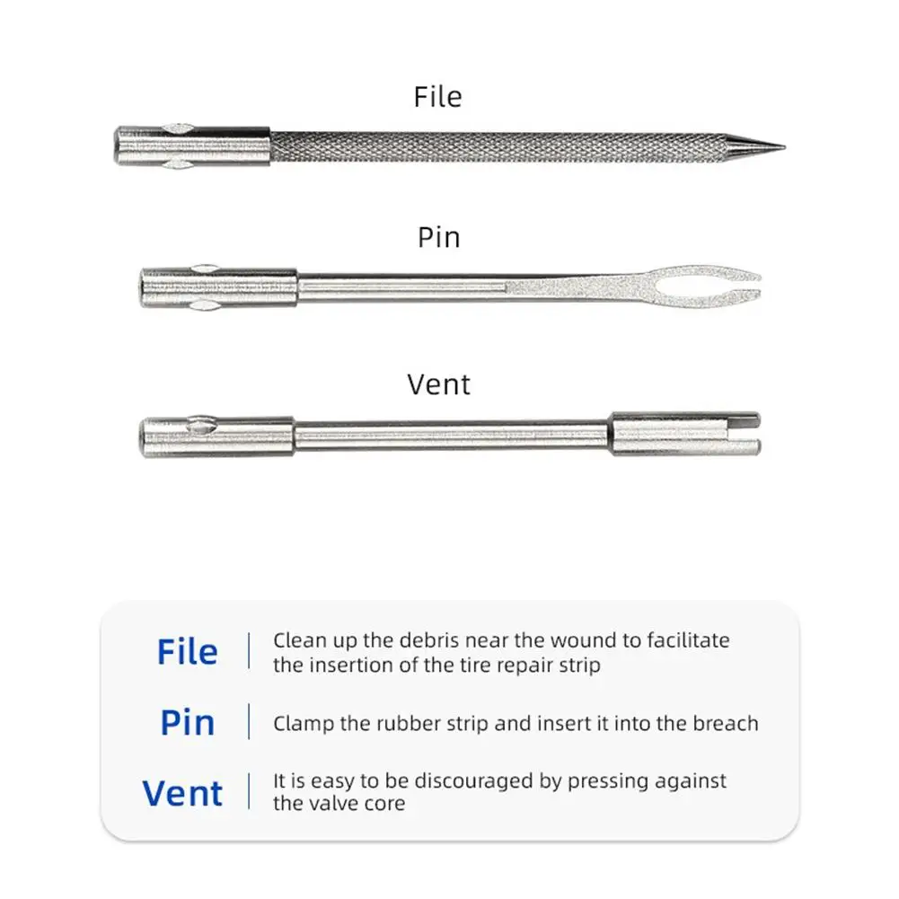 Bike Tubeless Tire Puncture Kit Scooter Motorcycle Bicycle Tyre Repair Tool Portable Outdoor Accessories 5