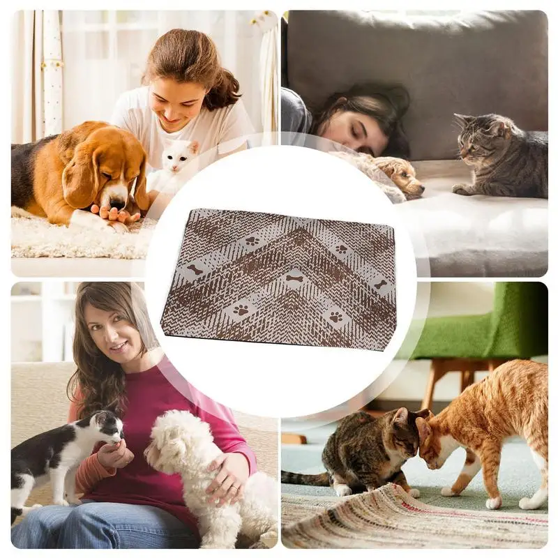 Anti-Slip Dog Bowl Mat Waterproof Pet Placemat Absorbent Dog Cat Feeding Mats Waterproof Pet Placemat Quick Dry Water