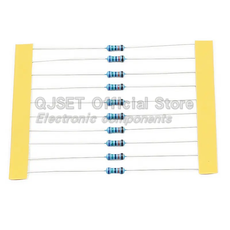 100pcs 1/4W Metal Film Resistor Element 1% 0.25W 1K 1.5K 2.2K 4.7K 10K 22K 47K 100K 470k 100 220  4K7 Ohm 5 Color Ring Resistors - Image 5