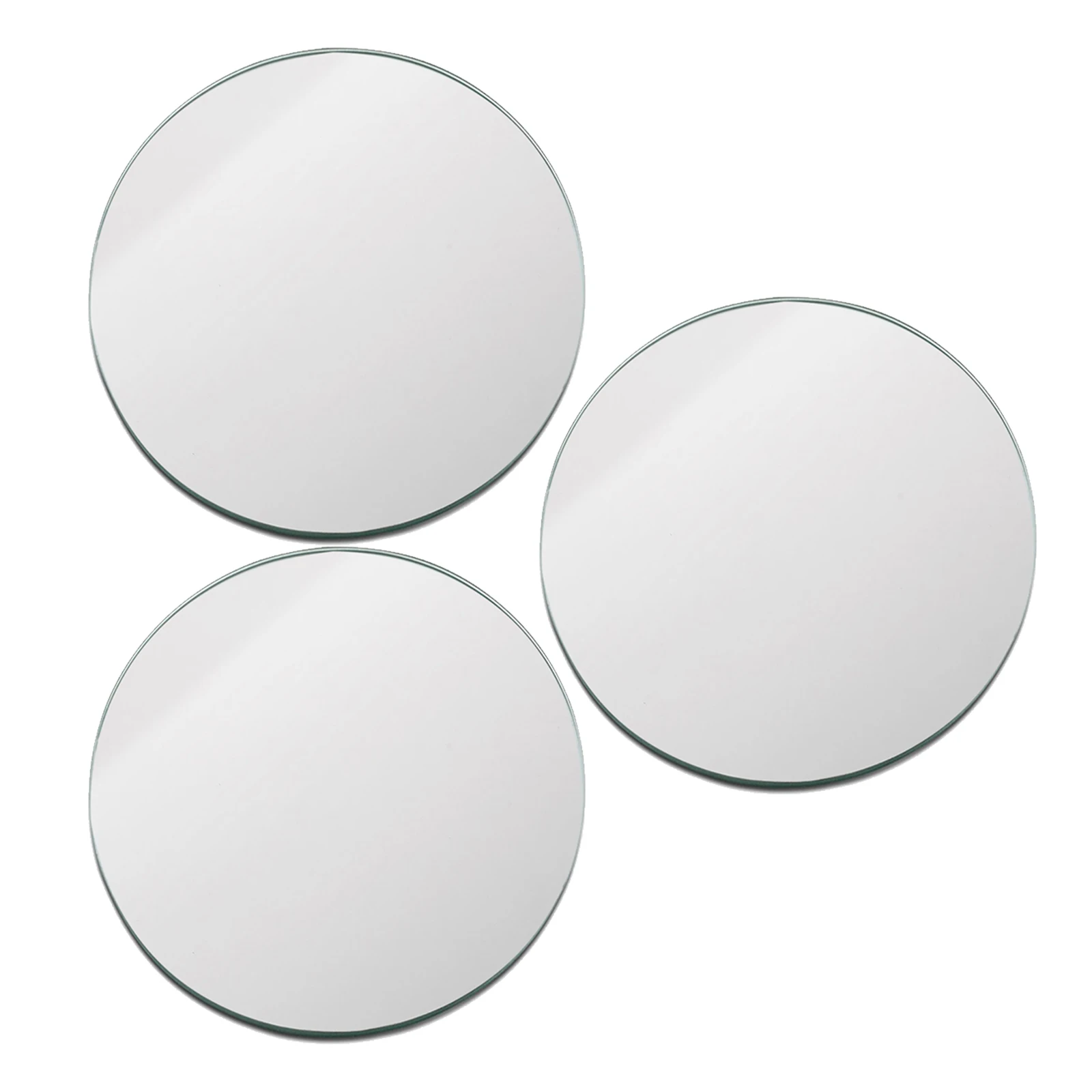 Decorative Mirrored Makeup Tray Perfume Display Holder Cake Stand Party Decorative Vanity Tray 8 Inch 3pcs