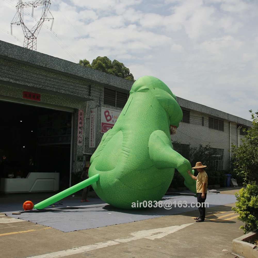 9m 30ft Giant Inflatable Green Monster With Led Lights Large Inflatable Slimer Ghost Cartoon Character For Halloween Decoration 6