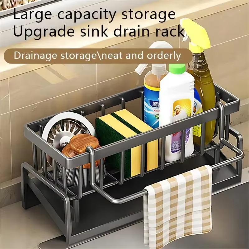 Household Multi-Functional Rag Drain Basket Storage Rack Kitchen Faucet Storage Rack Dish Washing And Vegetable Sink Supplies