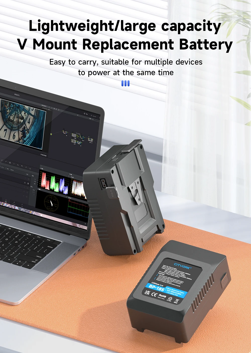 CITYORK 14,8V V-Mount Akku BP95 BP185 für Typ-C USB Micro Taschenbatterien für Kameras Smartphones Laptops ﻿ – Detail 23