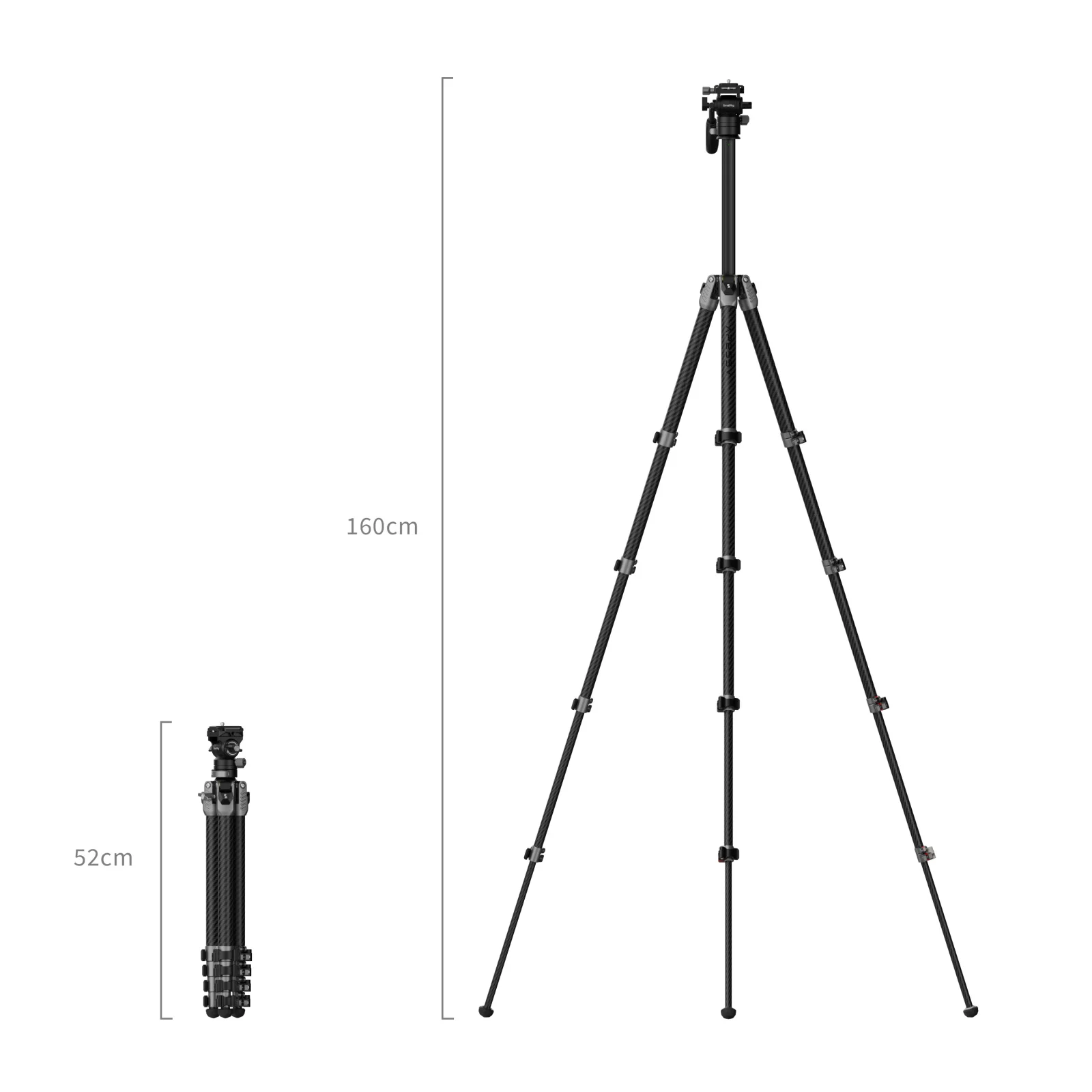Portable Video Carbon Fiber Tripod 9-Ting Angles Adjustable for Camera Phone Sho