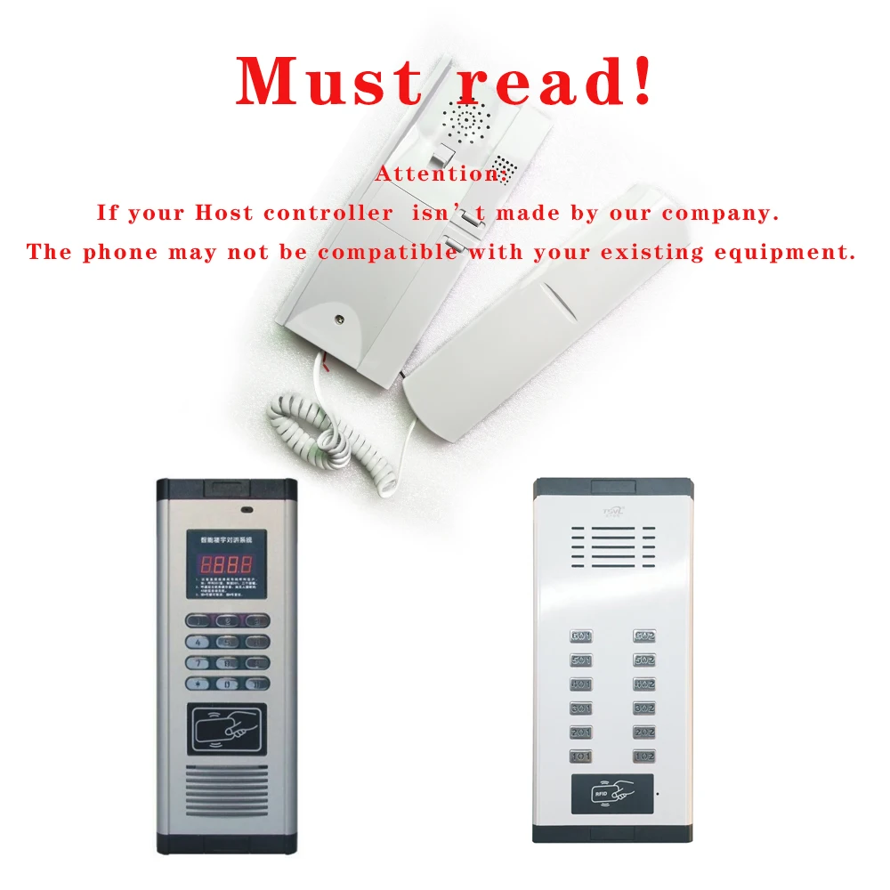 Top quality apartments intercom system home security audio door phone  indoor unit Phone Intercom Doorbell System - 2