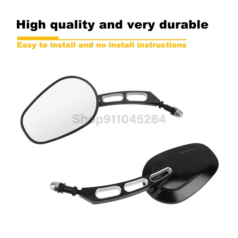 Espejo Retrovisor Lateral Para Motocicleta Harley Road King Touring Xl, 883, 1200, 48, Reflits, V-Rod, Negro