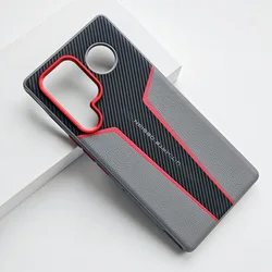 Fashion PU Leather Skin Protective Back Cover with Metal Button for ZTE nubia RedMagic 11 Air (GRAY)