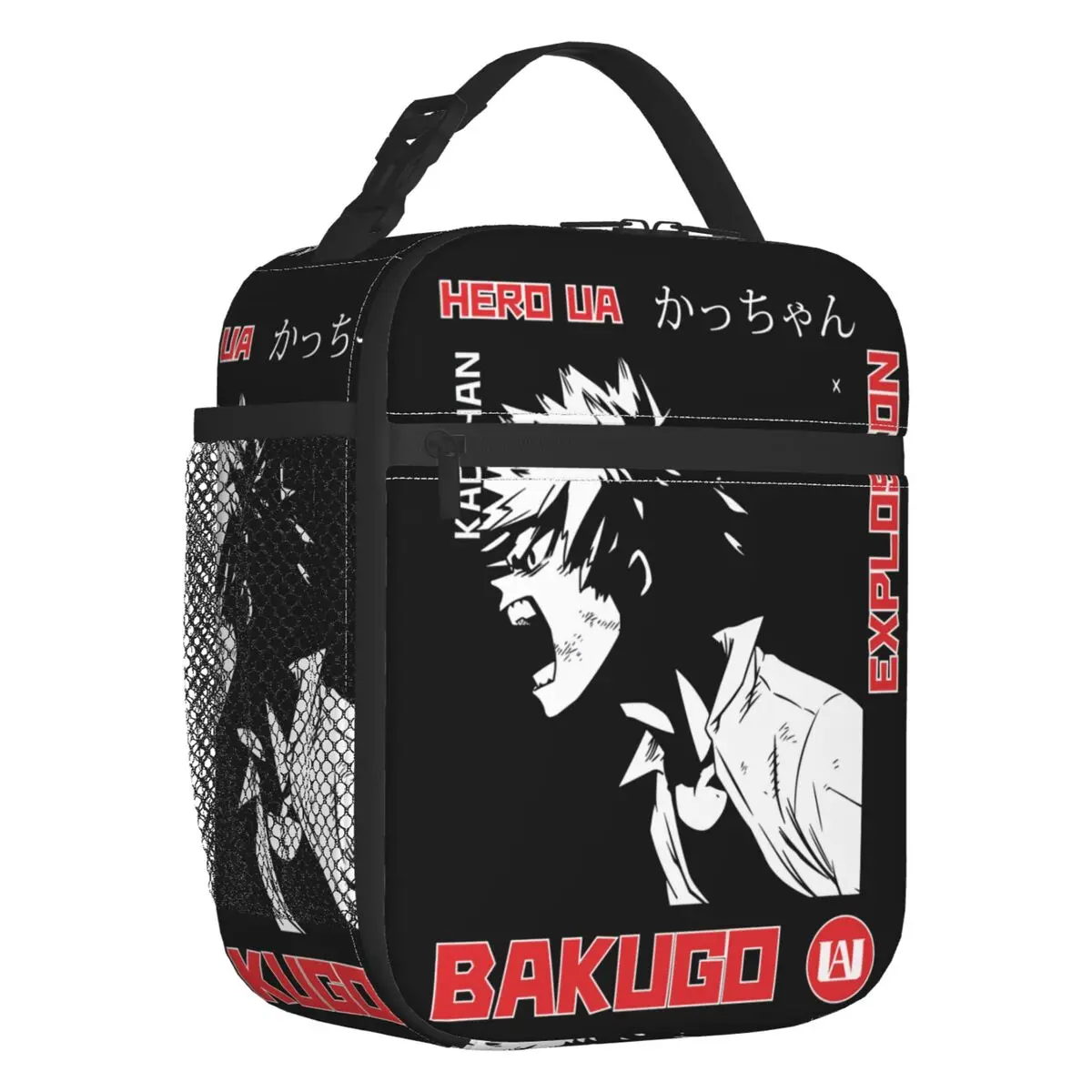 

Boku No Hero Academia Insulated Lunch Bag for Women Portable Bakugou Katsuki Thermal Cooler Lunch Tote Office Picnic Travel