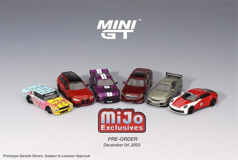 

**Pre-order** MINI GT Mijo Exclusives 1:64 Alpina B7 Shelby GT500 R34 LBWK KUMA 911 M3 Competition LHD Model Car
