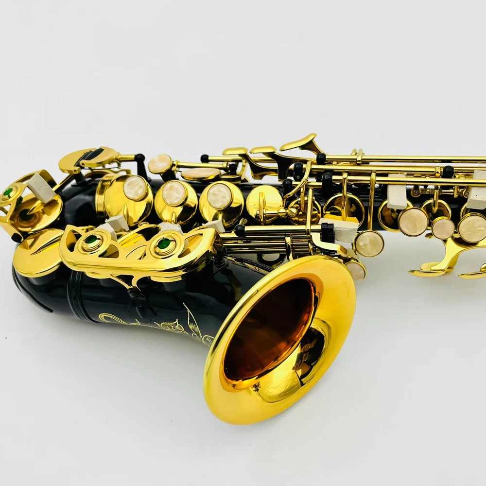 S54 Bb Soprano Saxophone B flat Curved Soprano - Temu