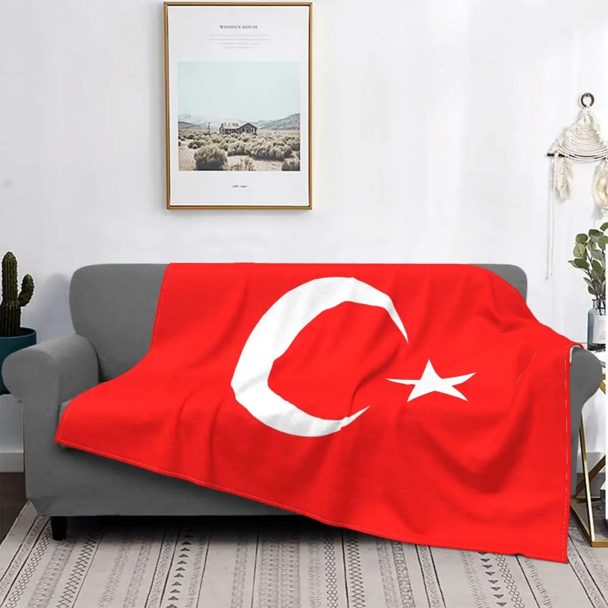 

Turkey Flag Blanket Bedspread Super Soft Winter Cover Sofa Bed Fleece Bedding Couch Velvet