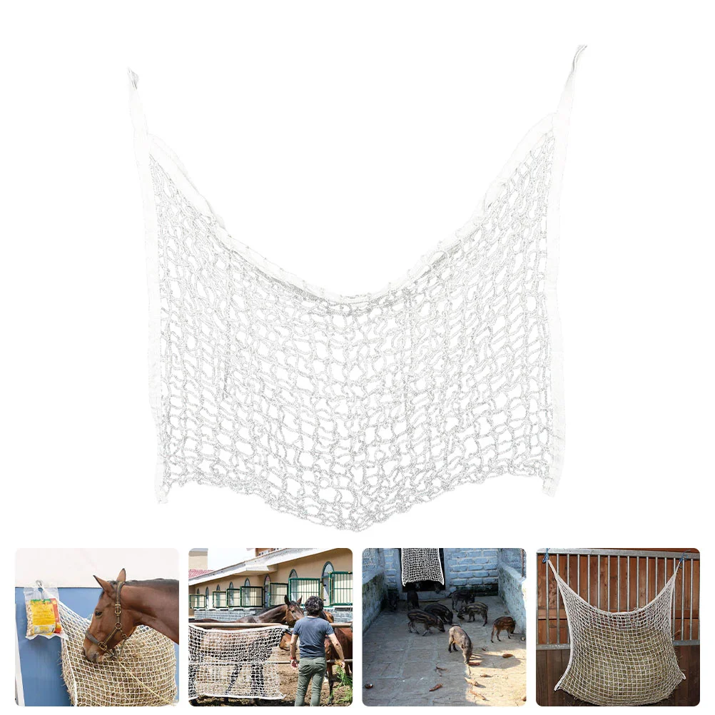 

Horse Feeder Portable Food Bag Mesh Cloth Bag Storage Pouch with Hanging Ropes