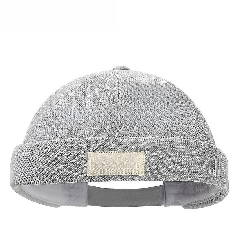 Fashion Brimless Caps Vintage Dome Hat Fashion Beanies Cotton Adjustable Unisex Men Women Hip Hop Hats Versatile Melon Skin Cap
