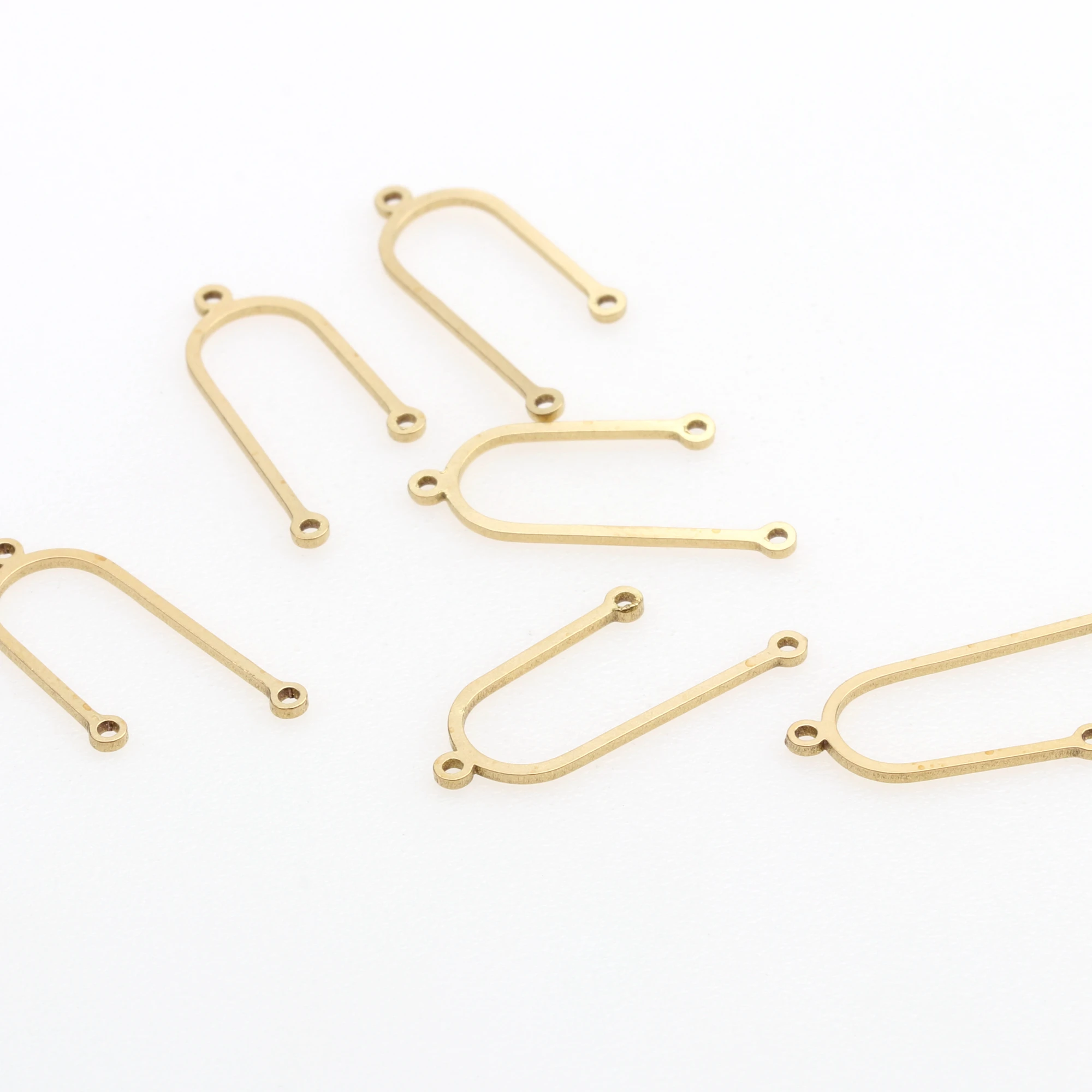 12 Stück gehämmerter Messing-Charm, Geometrie-Stecker, Zubehör für DIY-Ohrringe, Halsketten, Armbänder, DIY-Herstellung, Schmuckzubehör – Detail 7