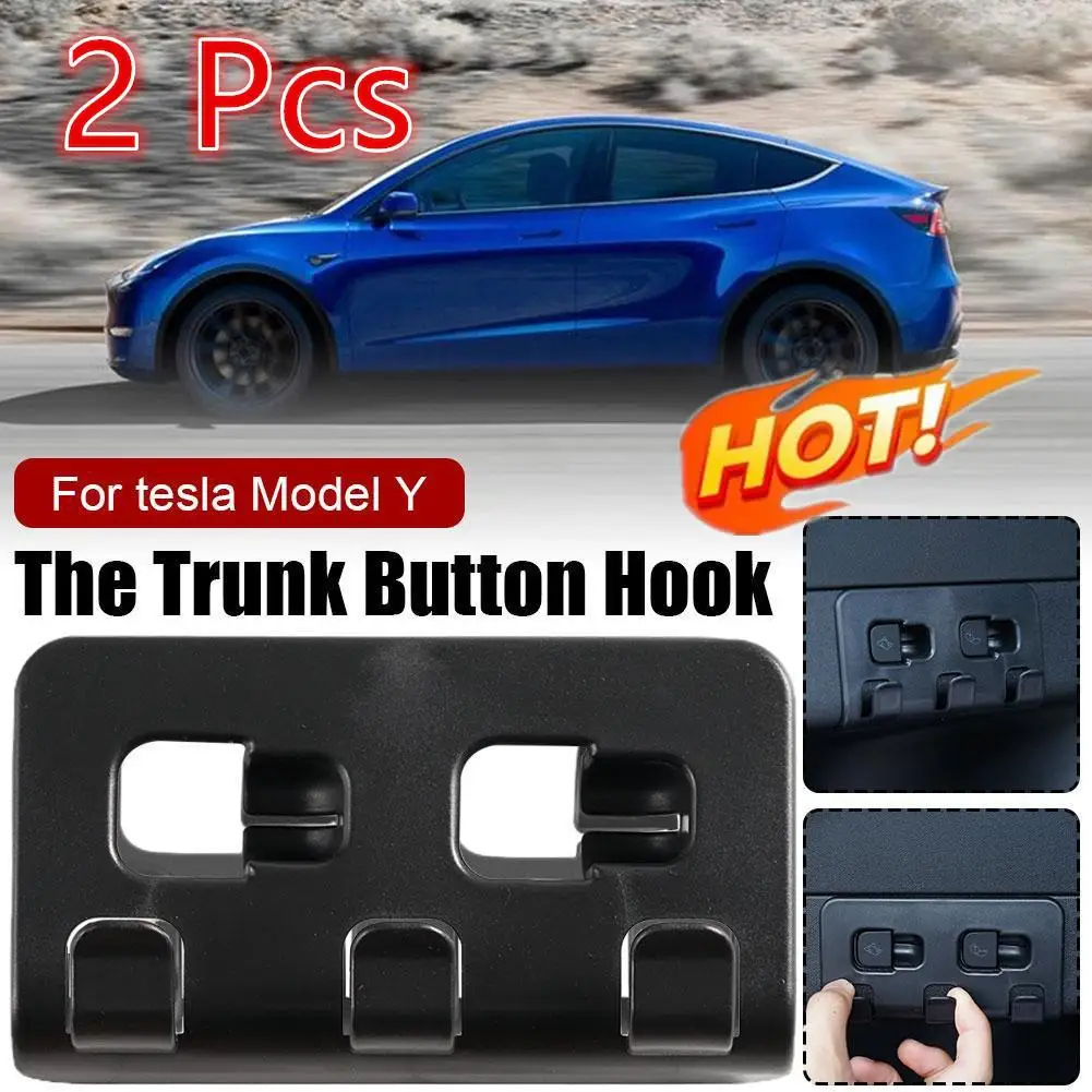

2PCS Rear Trunk Hook for Tesla Model Y Trunk Button Buckle Hanging Storage Non Destructive Install Car Interior Accessories