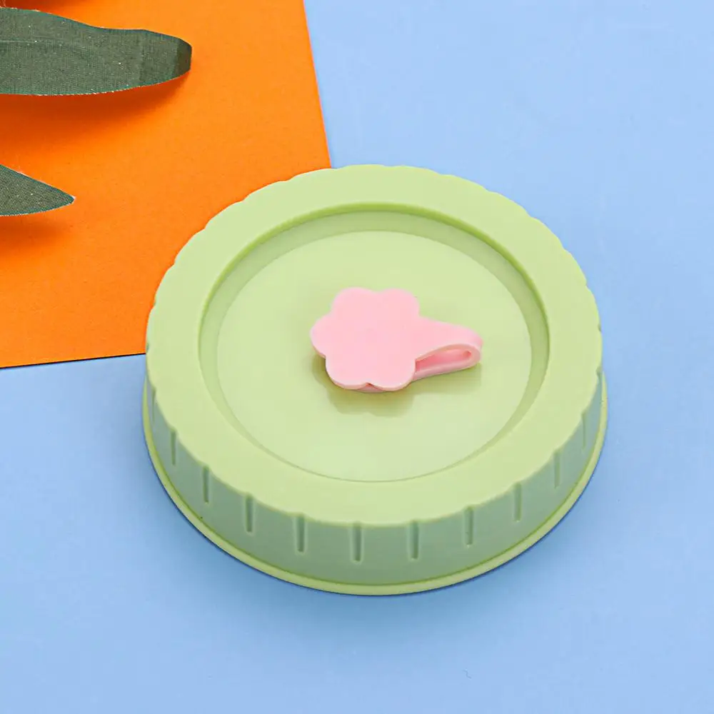Portable Mason Jar Lid With Straw Hole Jar Caps Leak-Proof Canning Lids Practical Durable Caps Kitchen Dining Bar Supplies food cover preservation cover