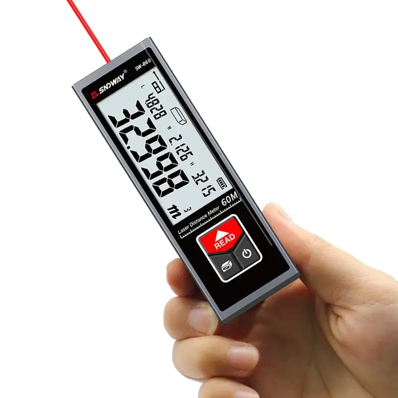 SNDWAY SW-B40/SW-B50/SW-B60 Laser Rangefinders Rechargeable Digital Rangefinder Auto-Calibration Type-C USB Interface