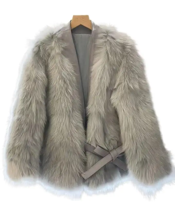 

Versatile Fashion Faux Fox Fur Fur Coat Winter New 13