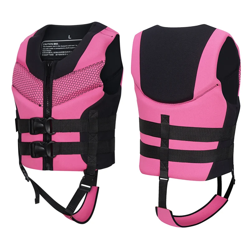 Life Vest for Youth Kids Toddler Boys Girls in Pink or Orange Neoprene Life Vest Safety Swimsuit Float Swimwear Bathing Suit