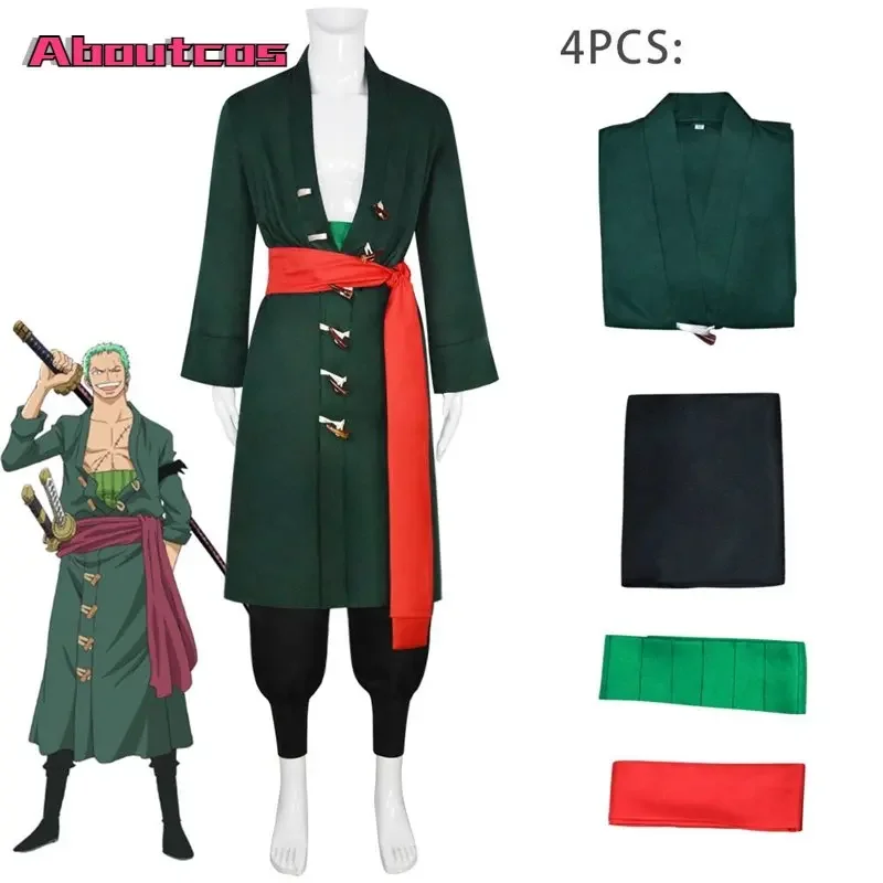 

Aboutcos Anime Costume One Piece Roronoa Zoro Cosplay Costumes Kazunokuni Zoro Animation Exhibition Performance Clothing