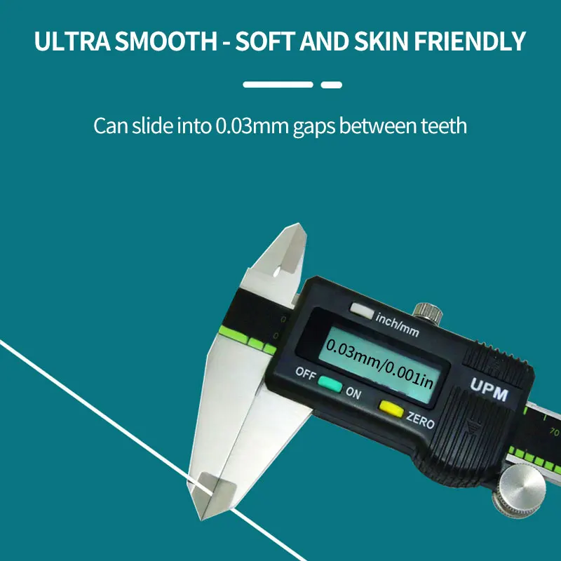 Dental Floss 3pcs Ultraclean Mint Effective Plaque Removal Teeth&Gum Protection Shred Resistant For Thoroughly Clean In Tight Area