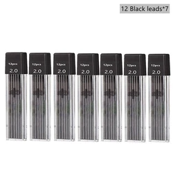 Enhanced Mechanical Pencil Set with 2B Colorful Lead Refills (7 box black refills)