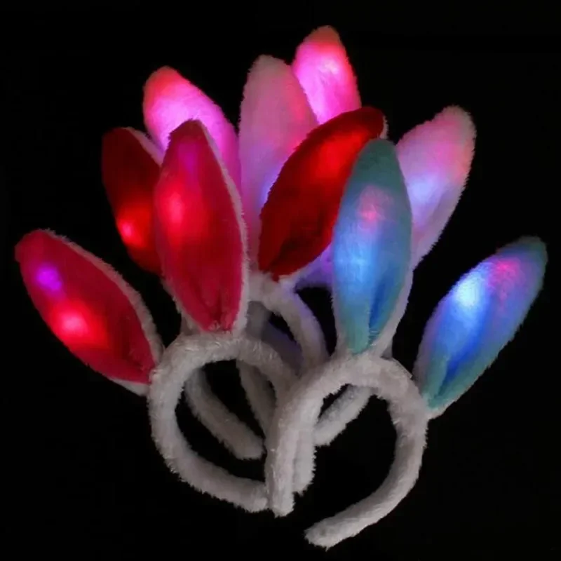 9pcs peluche orecchie da coniglio design cerchietti a forma di fiocco