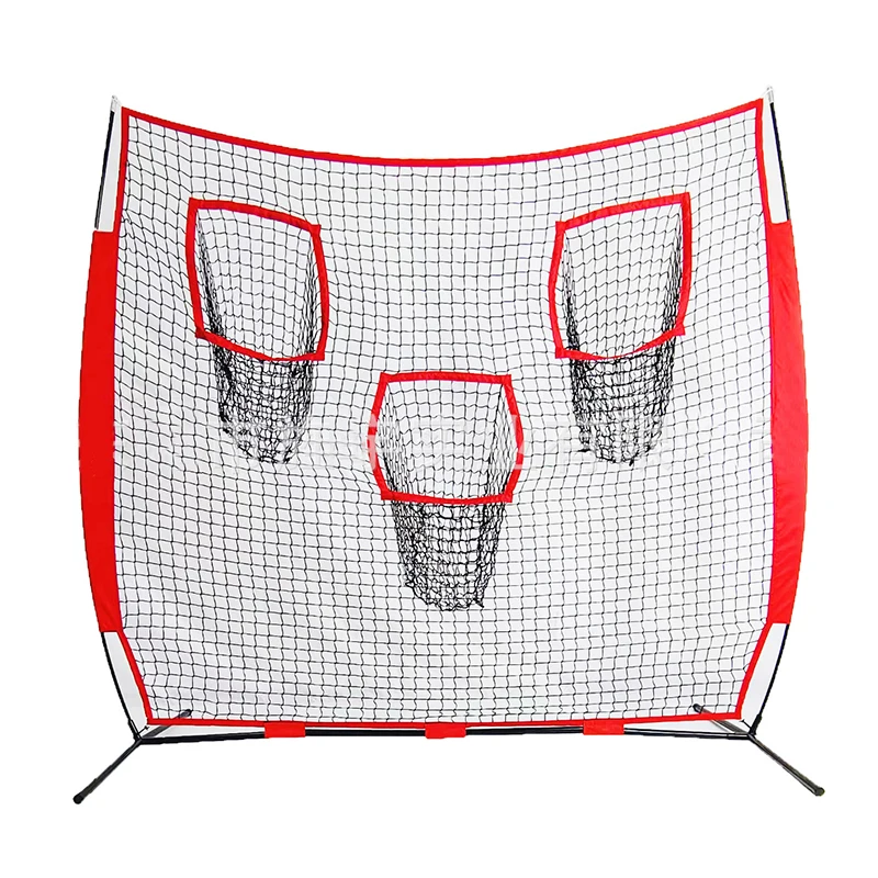 

7x7" Baseball Softball Net With Frame Practice Hitting Pitching Batting Catching Backstop Equipment Portable Football Target