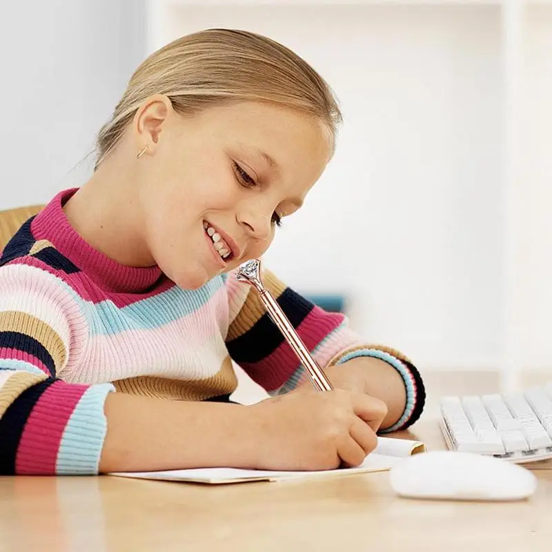 Diamond Pens With Crystal Cute Ballpoint Pens Pretty Fancy Pens With Black Ink For Journaling Kids Girls Women Students Teacher