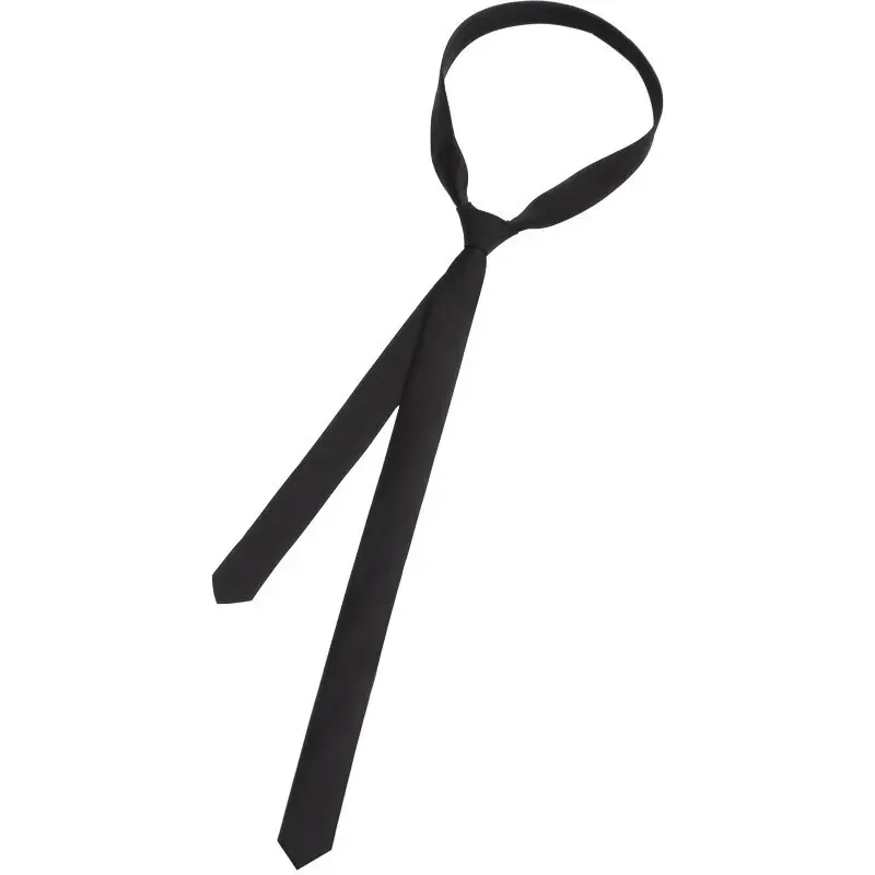 Narrow Tie 3cm Ultra-Narrow Men/Women Japanese School Style Shirt Decoration Suitable Funerals neck ties