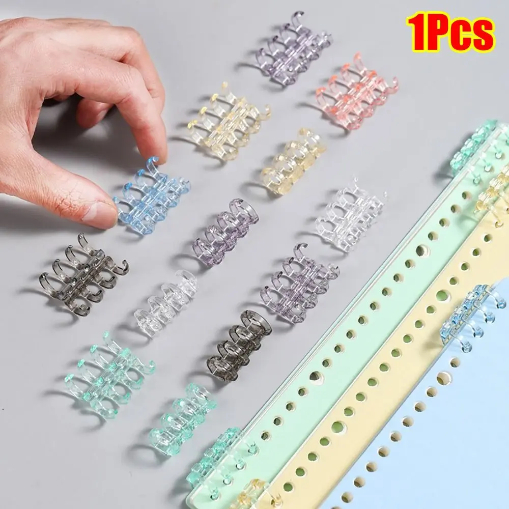 1Pcs 바인딩 스파인 스냅 스플릿 바인더 링 A4 A5 A6 노트북 편지지 사무용품 루스 리프 학습 카드 플라스틱