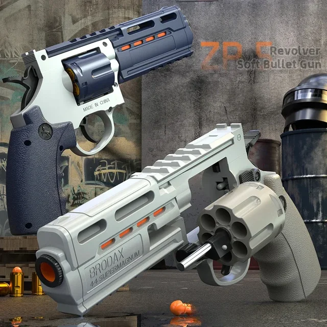 2025 Tactic Revolver Toy Gun  Continuous Firing Automatic Pistol Soft Dart Bullet CS Outdoor Weapon for Kids Adults 1