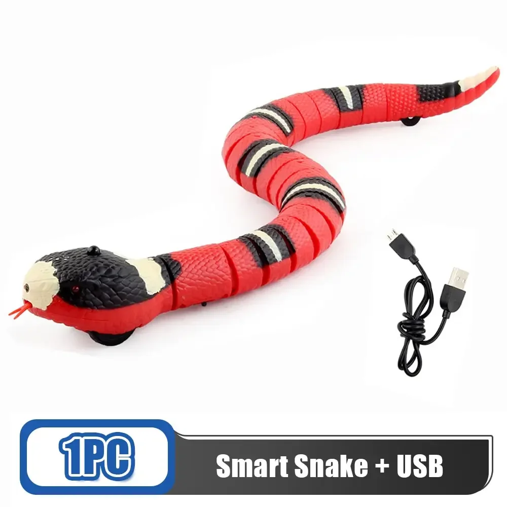 Smart Sensing Cat Toys Interactive Automatic Eletronic Snake Cat Teaser Indoor Play Kitten Toy Usb Rechargeable For Cats Kitten Hot Sale 2025