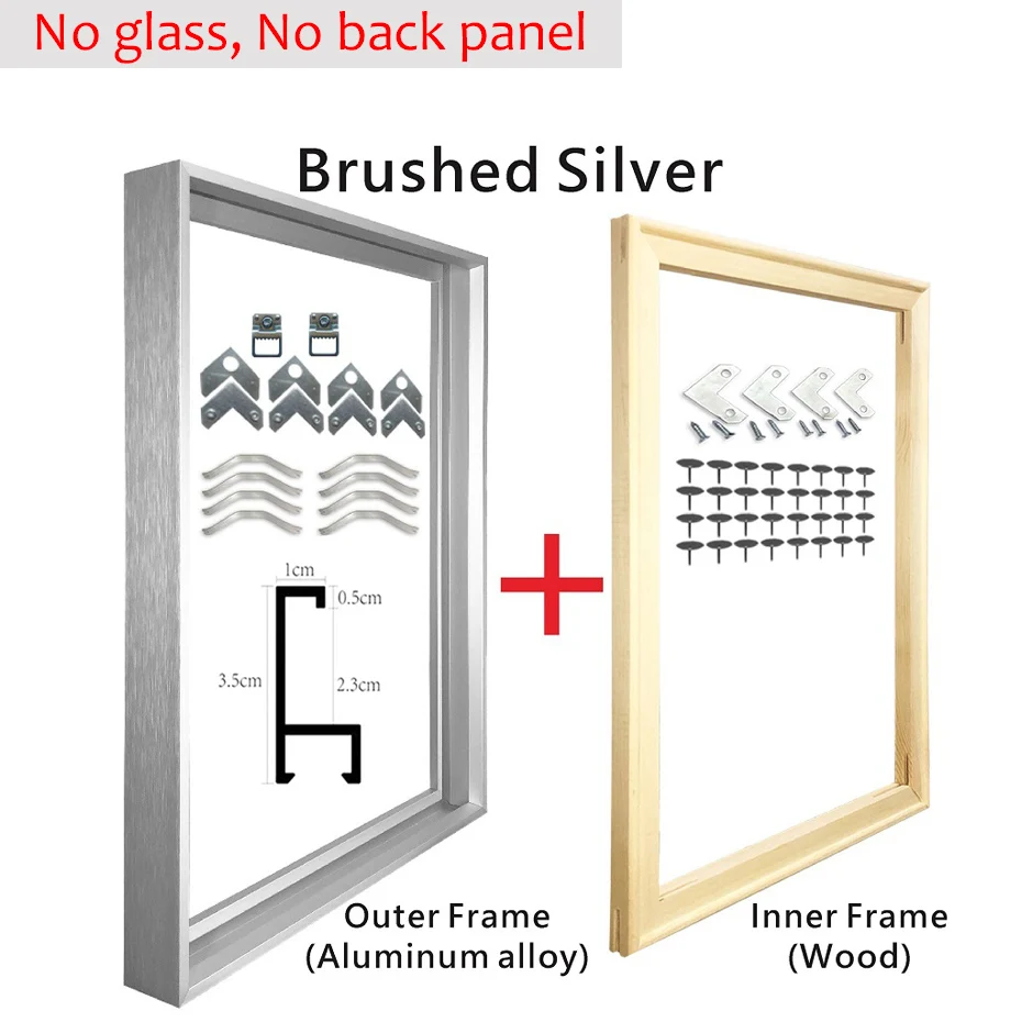 Versatile Gold Metal Multi-Size Wall Art Canvas & Photo Frame