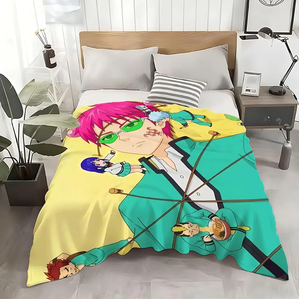 Saiki Rug The Disastrous Life Of Saiki K Anime Throw Cozy Soft Flannel Throw ...