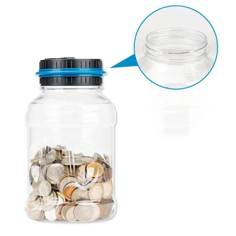 Digital LCD Counting Coin Money Saving Box For USD EURO Money Large Capacity Electronic Counting Piggy Bank Jar holiday Gifts