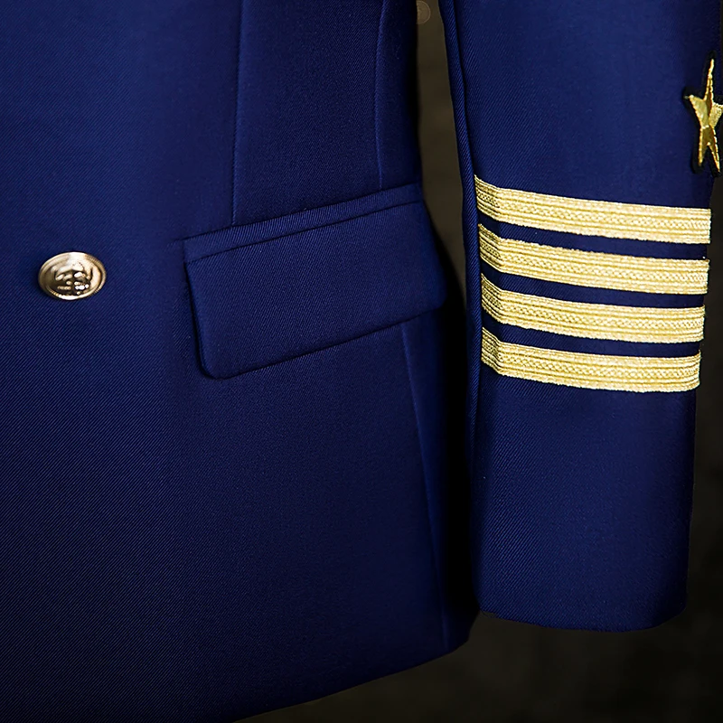 Boys Suits Children Captain Air Junior Uniform Suit Boy Catwalk Fashion Competition Photography Performance Costume Jacket Pants Tie