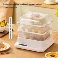 Household integrated multi-functional electric steamer stainless steel intelligent three-layer large capacity steam pot 1